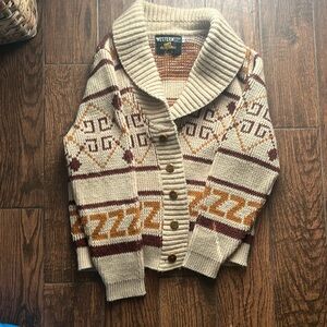 Vintage 1970s Sears Western Wear cardigan - M {Lebowski Style}